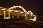 Новый Борский мост ночью